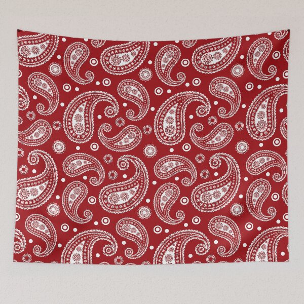 Item preview, Red and white Paisley Pattern designed and sold by EmeraldeaArt.