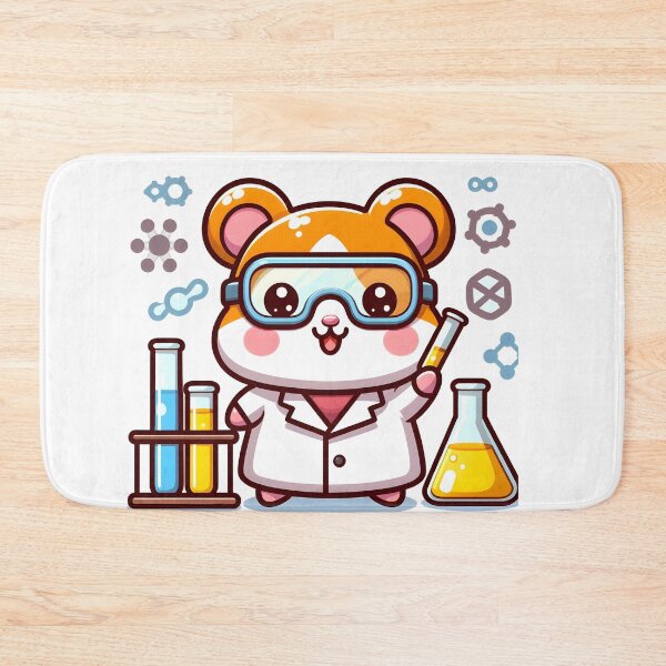 Item preview, Kawaii Hamster With Lab Coat And Goggles designed and sold by CanvasCutie.