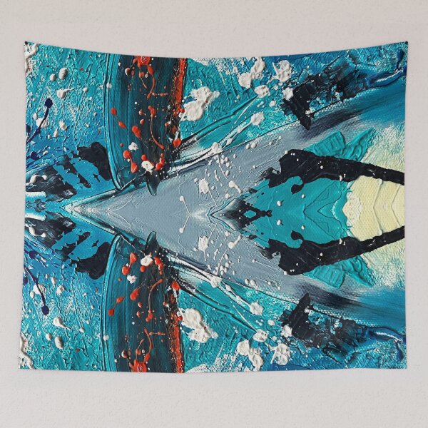 Aperçu de l'œuvre Tableau Abstrait Voile et Vagues en miroir créée et vendue par tristanmillward.