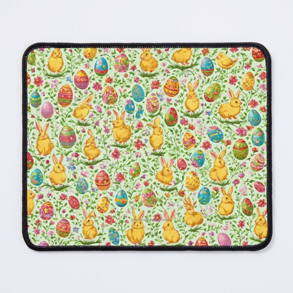 Item preview, Easter Eggs and Bunnies Pattern designed and sold by NerdscapeDC.