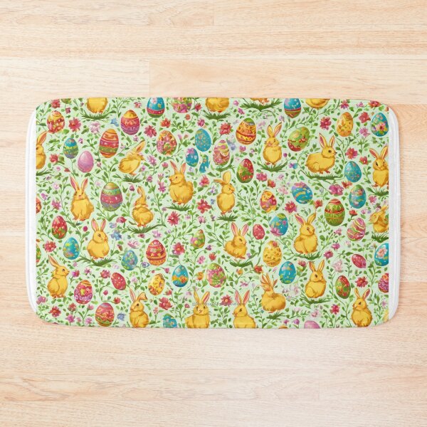 Item preview, Easter Eggs and Bunnies Pattern designed and sold by NerdscapeDC.