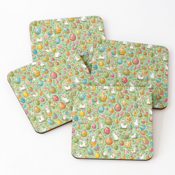 Item preview, Easter Eggs and Bunnies Pattern designed and sold by NerdscapeDC.