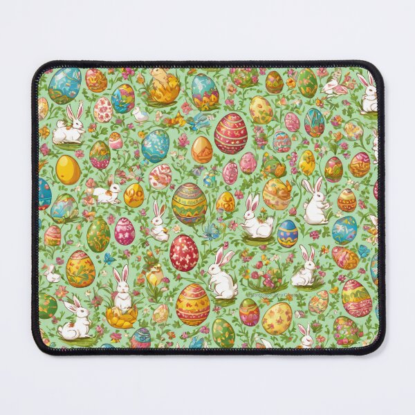 Item preview, Easter Eggs and Bunnies Pattern designed and sold by NerdscapeDC.