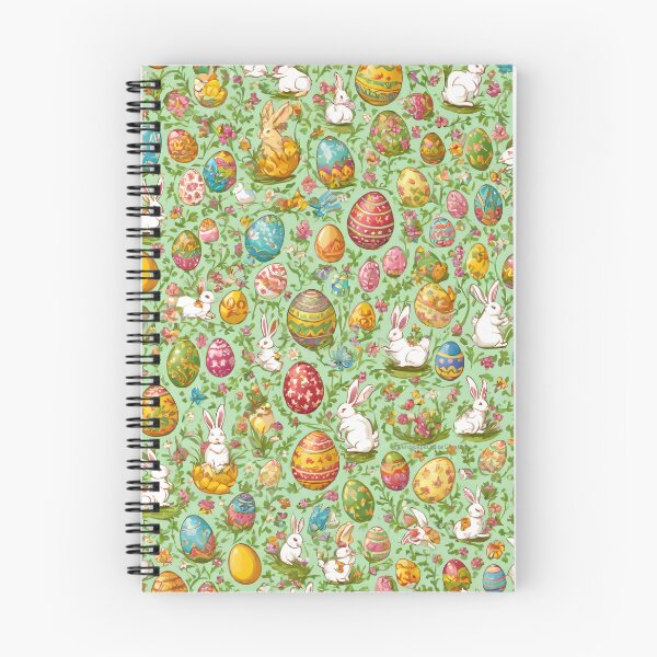 Item preview, Easter Eggs and Bunnies Pattern designed and sold by NerdscapeDC.