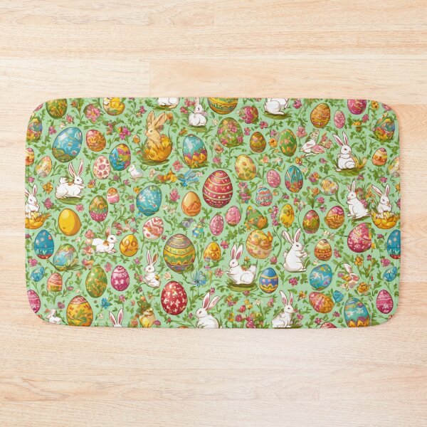 Item preview, Easter Eggs and Bunnies Pattern designed and sold by NerdscapeDC.