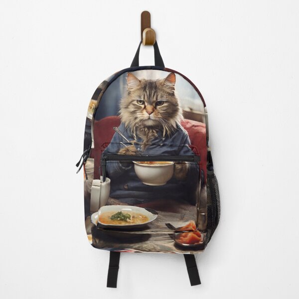 Item preview, Cat eating soup designed and sold by M-Y-A-R-T-.