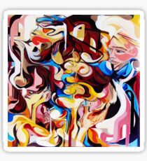 Expressive Abstract People Composition painting Sticker