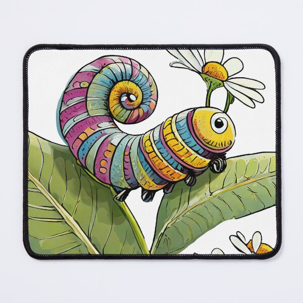Item preview, Leaves Eating Cute Colorful Caterpillar designed and sold by omerfdln34.