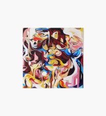 Expressive Abstract People Composition painting Art Board Print
