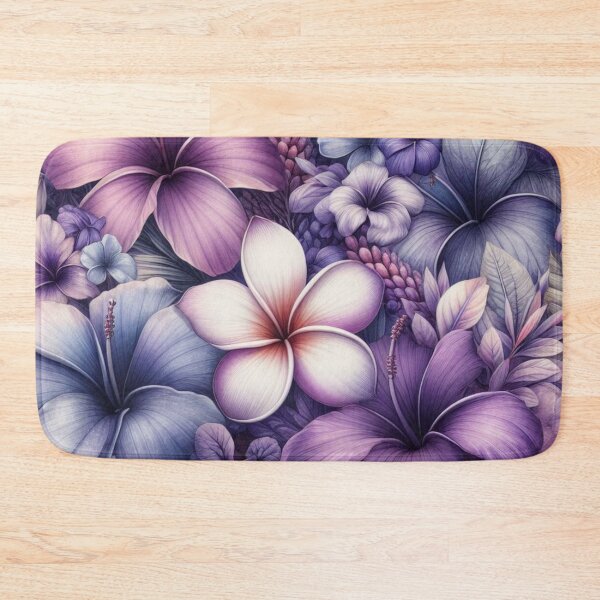 Item preview, Hawaiian Tropical Floral  Seamless Pattern, watercolor,  purple designed and sold by asbno19.