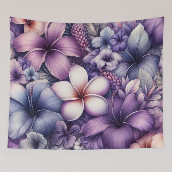 Item preview, Hawaiian Tropical Floral  Seamless Pattern, watercolor,  purple designed and sold by asbno19.