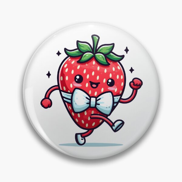 Item preview, Kawaii Strawberry With Bow Tie designed and sold by CanvasCutie.