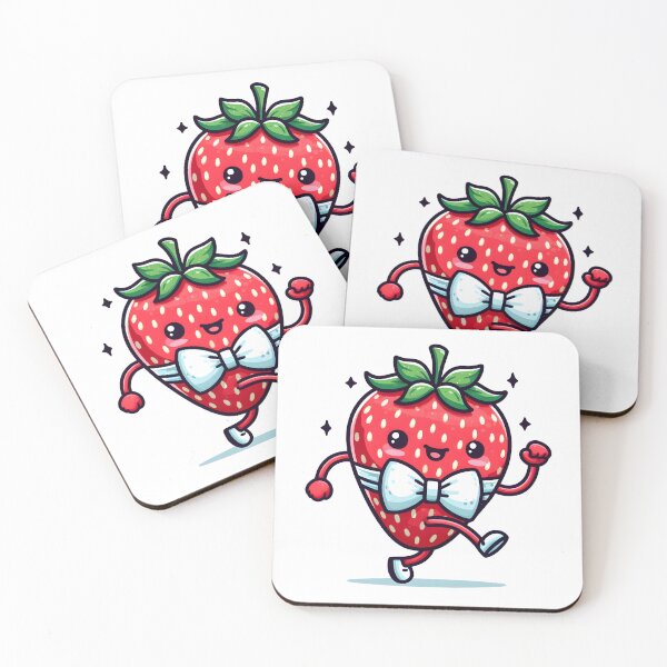Item preview, Kawaii Strawberry With Bow Tie designed and sold by CanvasCutie.