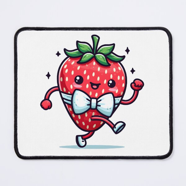 Item preview, Kawaii Strawberry With Bow Tie designed and sold by CanvasCutie.