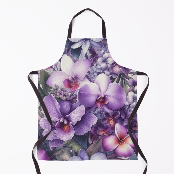 Item preview, Hawaiian Tropical Floral Seamless Pattern, watercolor, purple designed and sold by asbno19.