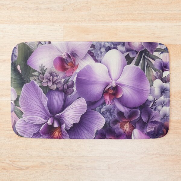 Item preview, Hawaiian Tropical Floral  Seamless Pattern, watercolor,  purple designed and sold by asbno19.