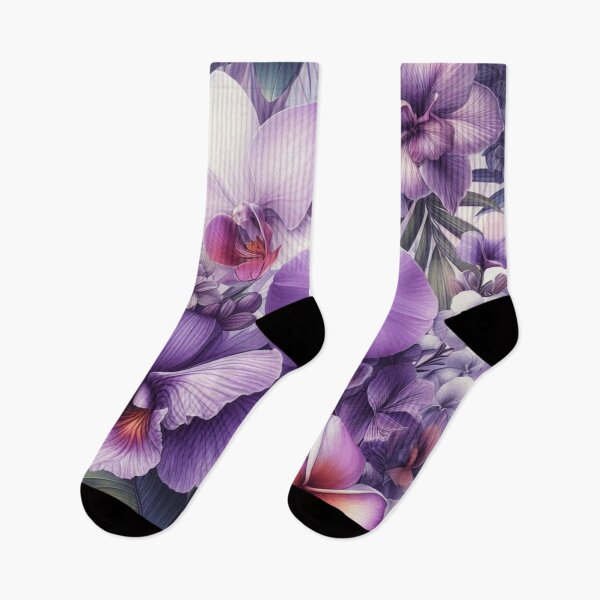 Item preview, Hawaiian Tropical Floral  Seamless Pattern, watercolor,  purple designed and sold by asbno19.