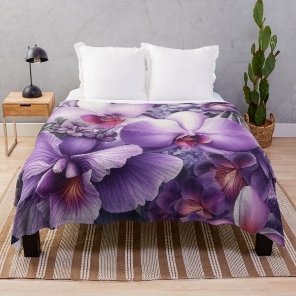 Item preview, Hawaiian Tropical Floral  Seamless Pattern, watercolor,  purple designed and sold by asbno19.