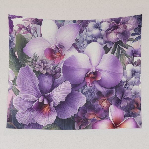 Item preview, Hawaiian Tropical Floral  Seamless Pattern, watercolor,  purple designed and sold by asbno19.