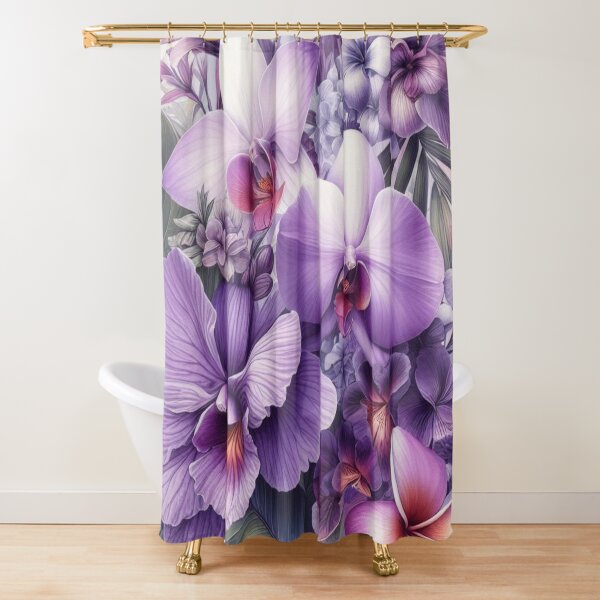 Item preview, Hawaiian Tropical Floral  Seamless Pattern, watercolor,  purple designed and sold by asbno19.