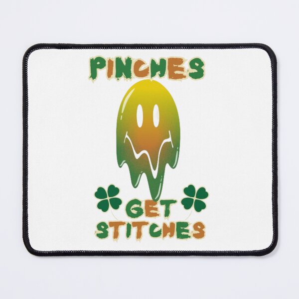 Item preview, Unisex Pinches Get Stitches Green Melting Smiley Face Saint Patricks Day Trendy Slogan Gift Idea designed and sold by EYE ILLUSTRATE GRAPHICS.