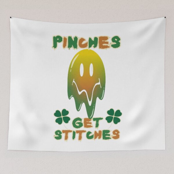 Item preview, Unisex Pinches Get Stitches Green Melting Smiley Face Saint Patricks Day Trendy Slogan Gift Idea designed and sold by EYE ILLUSTRATE  GRAPHICS.