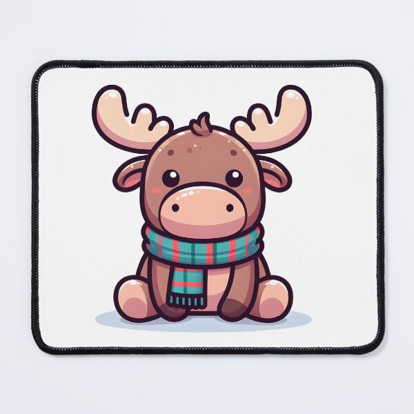 Item preview, Kawaii Moose With Scarf designed and sold by CanvasCutie.