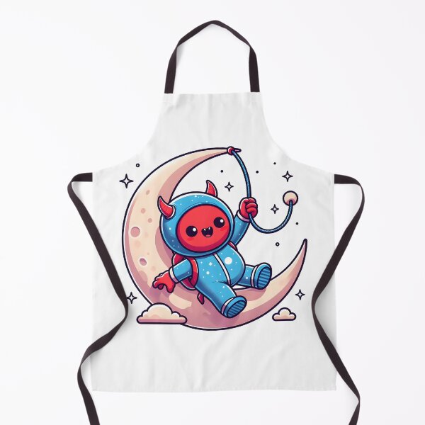 Item preview, Kawaii Buoyant Demon: Wearing A Space-Themed Jumpsuit designed and sold by CanvasCutie.