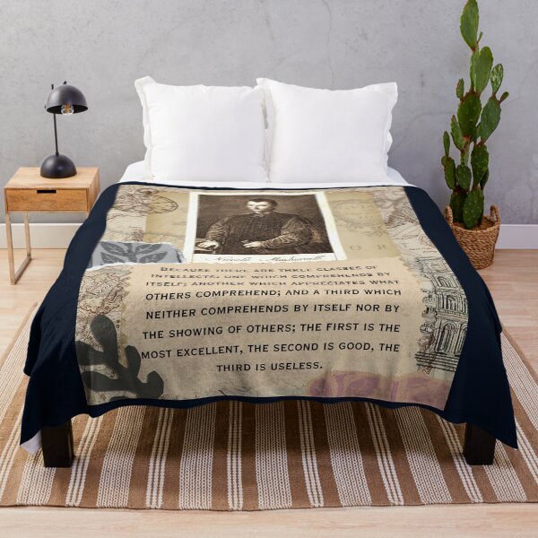 Item preview, Niccolò Machiavelli portrait and quote: Niccolò Machiavelli portrait and quote: “Because there are three classes of intellects... designed and sold by artbleed.