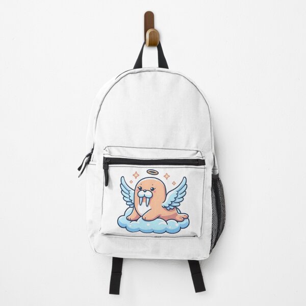 Item preview, Kawaii Walrus With Angel Wings Sitting On A Cloud designed and sold by CanvasCutie.
