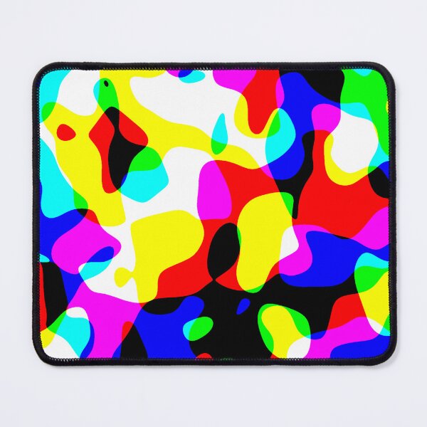 Item preview, Abstraction of brightly colored, indefinable shapes of figures designed and sold by Gluecknika.