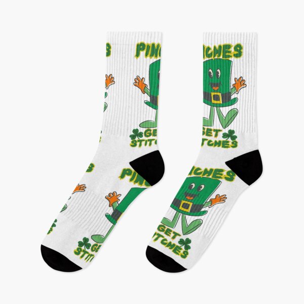 Item preview, Unisex Pinches Get Stitches Green Leprechaun Hat Mascot Smiley Face Saint Patrick's Day Trendy Slogan Gift Idea designed and sold by EYE ILLUSTRATE  GRAPHICS.