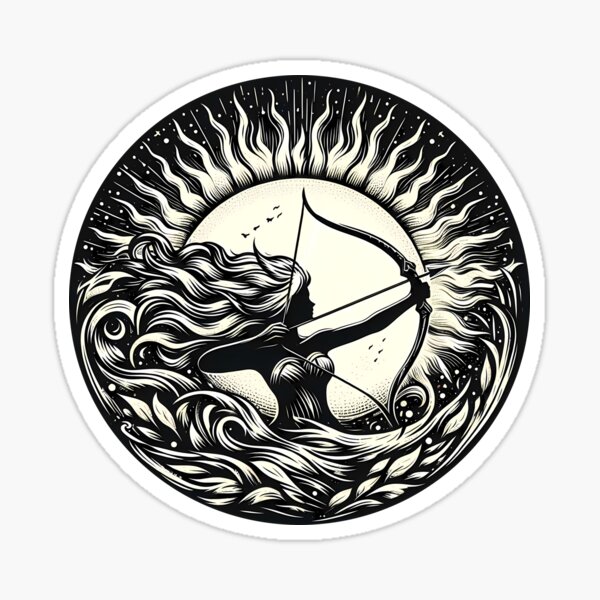 Item preview, Black and White Woman Archer, Ai Generated Art  designed and sold by Anna Chidiac.