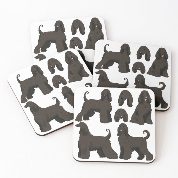 Item preview, Black Afghan hound pattern  designed and sold by Yaragold.