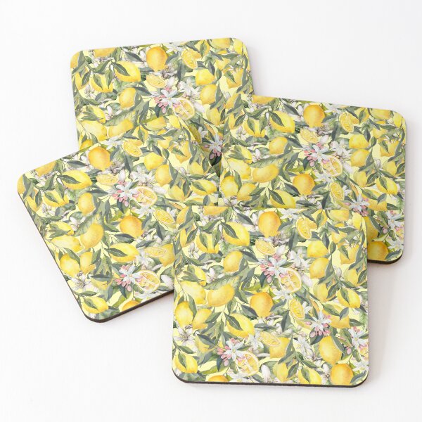 Item preview, Tropical Lemon Floral Pattern designed and sold by Y0ussefrizk.