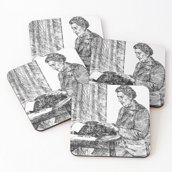 Item preview, AGATHA CHRISTIE ink portrait designed and sold by lautir.