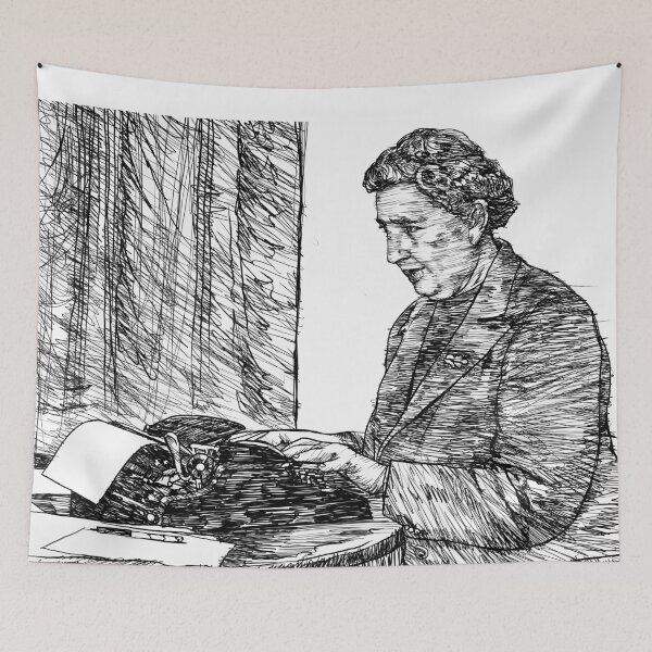 Item preview, AGATHA CHRISTIE ink portrait designed and sold by lautir.