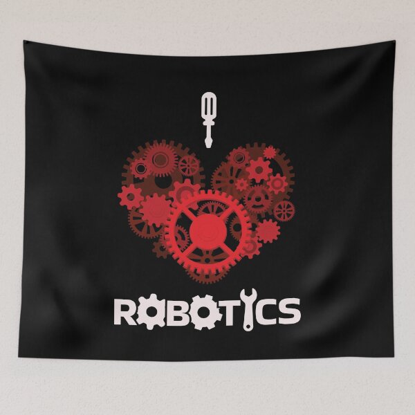 Aperçu de l'œuvre J'aime la robotique Robots Robotics créée et vendue par MooonTees.