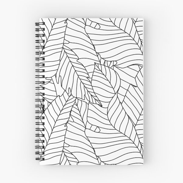 Item preview, Line Art Leaves - Black and White designed and sold by latheandquill.