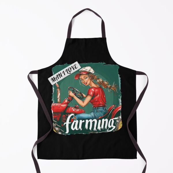 Item preview, Man I Love Farming: Beautiful Girl on Tractor Shirt Design designed and sold by zax454.