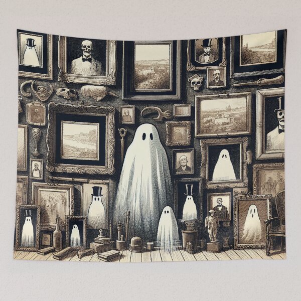 Item preview, Retro Museum of White Ghosts designed and sold by zzz888.