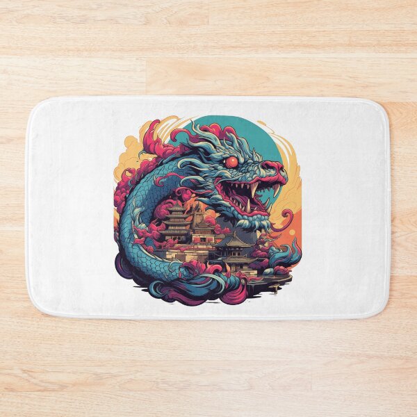Item preview, Japanese Dragon and Town design designed and sold by slemfiskz.