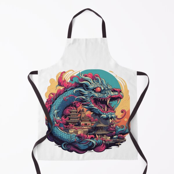 Item preview, Japanese Dragon and Town design designed and sold by slemfiskz.
