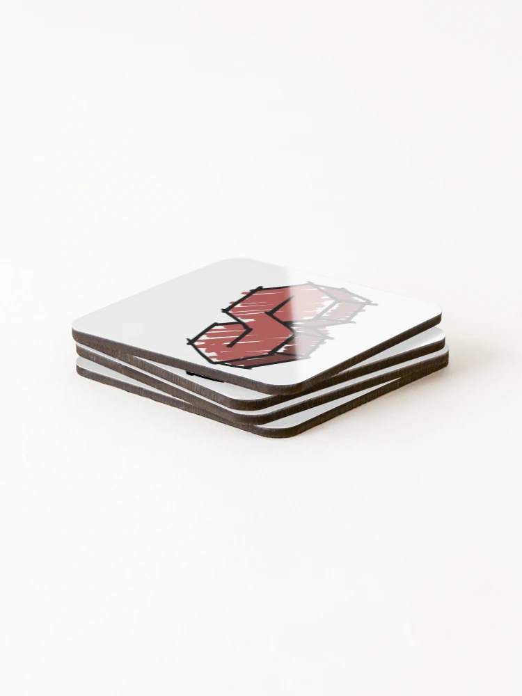 Thumbnail 4 of 5, Coasters (Set of 4), Cool S Drawing designed and sold by Childish by Design.