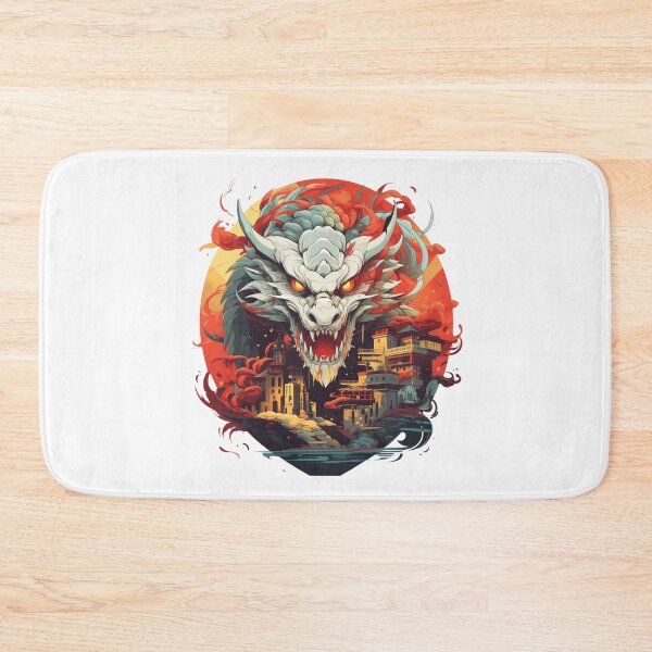 Item preview, Chinese Dragon and Town design designed and sold by slemfiskz.