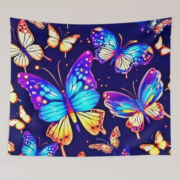 Item preview, Colorful Butterfly Scene designed and sold by Health And Fitness Posts e-Store.