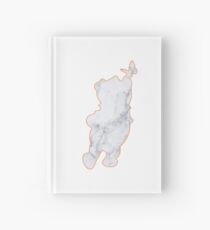 Bear and Butterfly Marble Silhouette Hardcover Journal