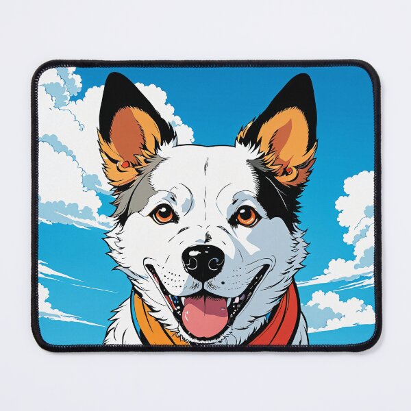 Item preview, The image portrays a vibrant illustration featuring a fluffy dog. designed and sold by yeekazar.