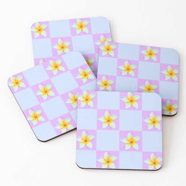 Item preview, Plumeria Checkered Pattern designed and sold by Vanessa Priest.
