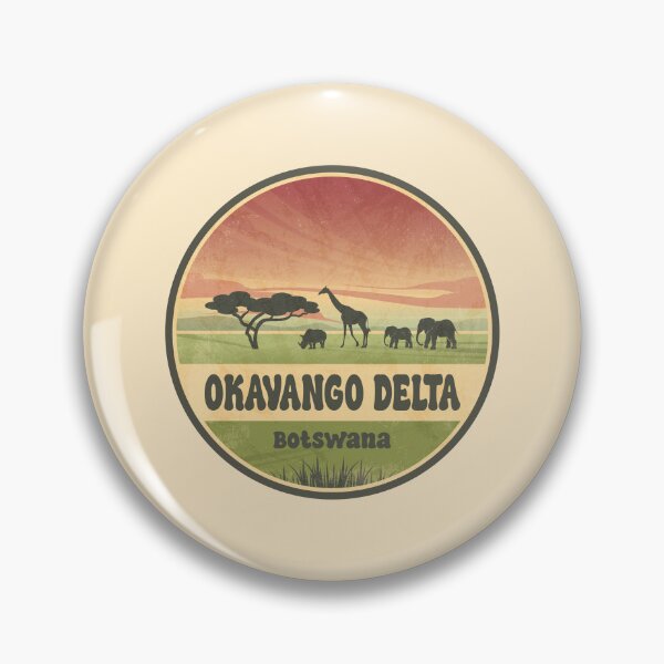 Item preview, Okavango Delta Botswana Vintage Safari Graphic designed and sold by CynthiaGraphics.